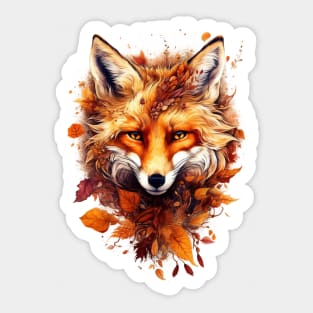 Cute Autumn Fox Sticker